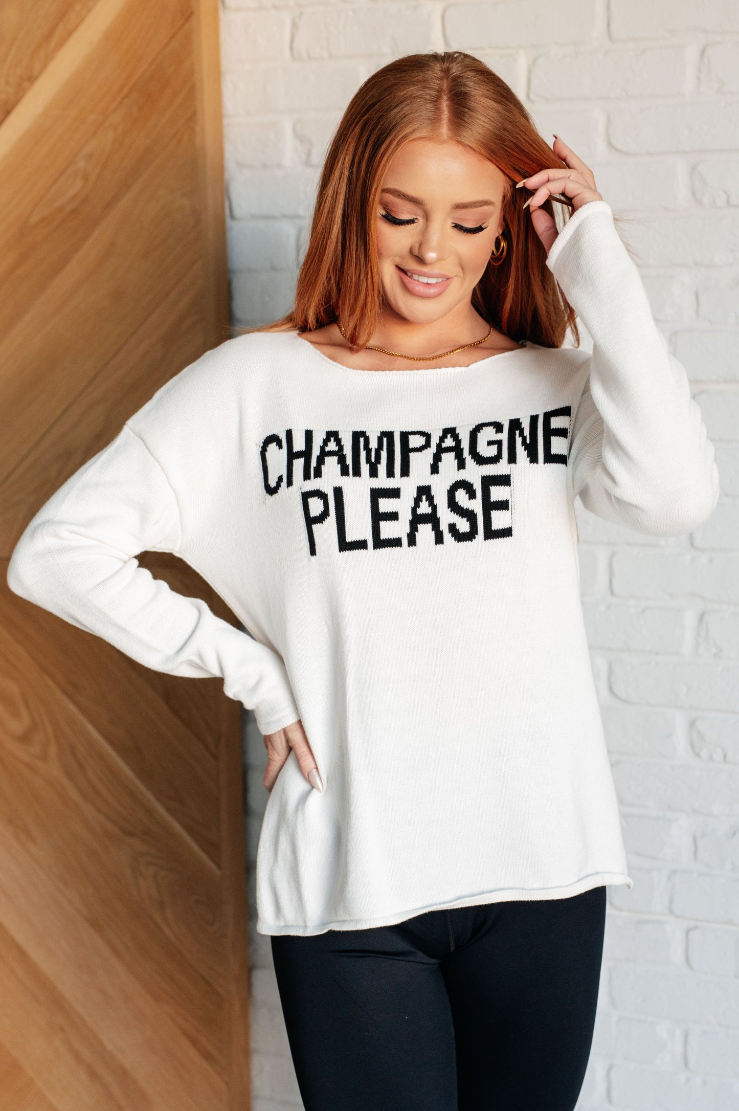 Champagne Please Lightweight Sweater