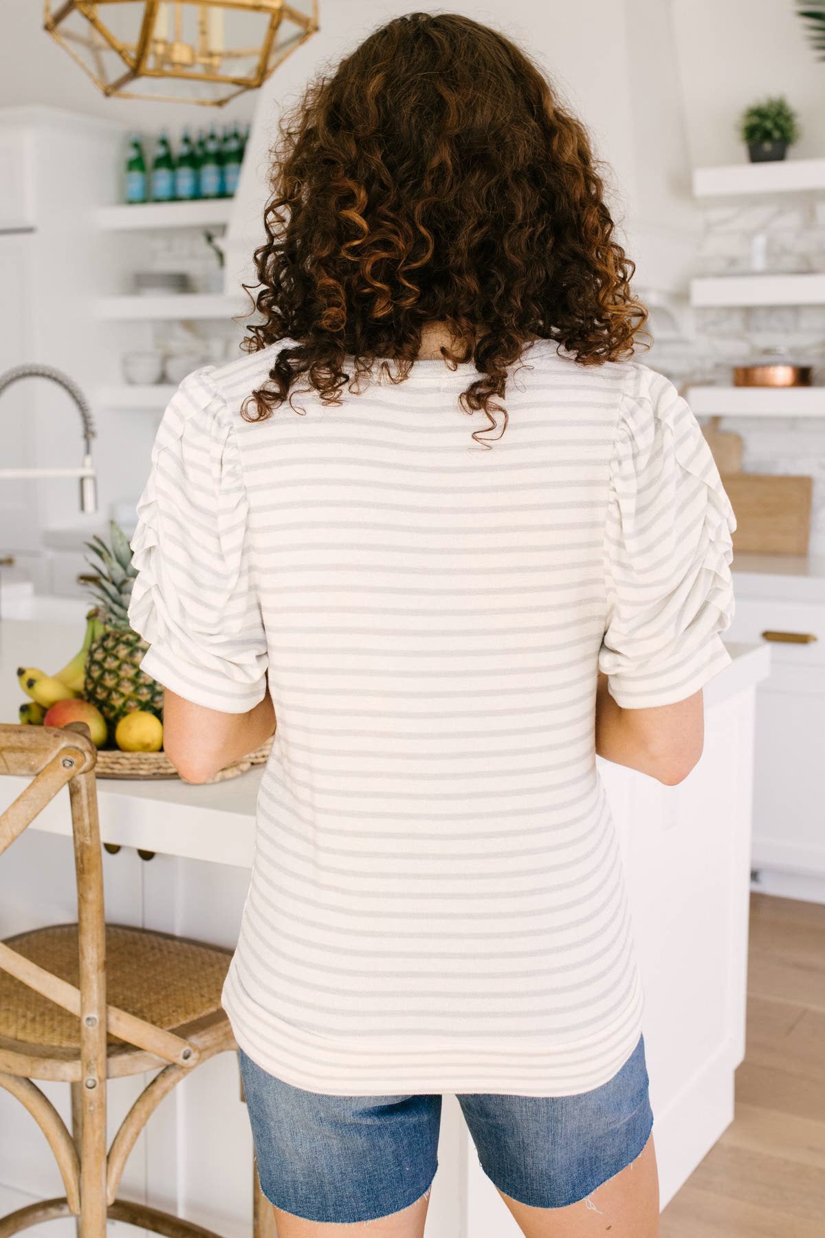 All In The Sleeves Striped Top