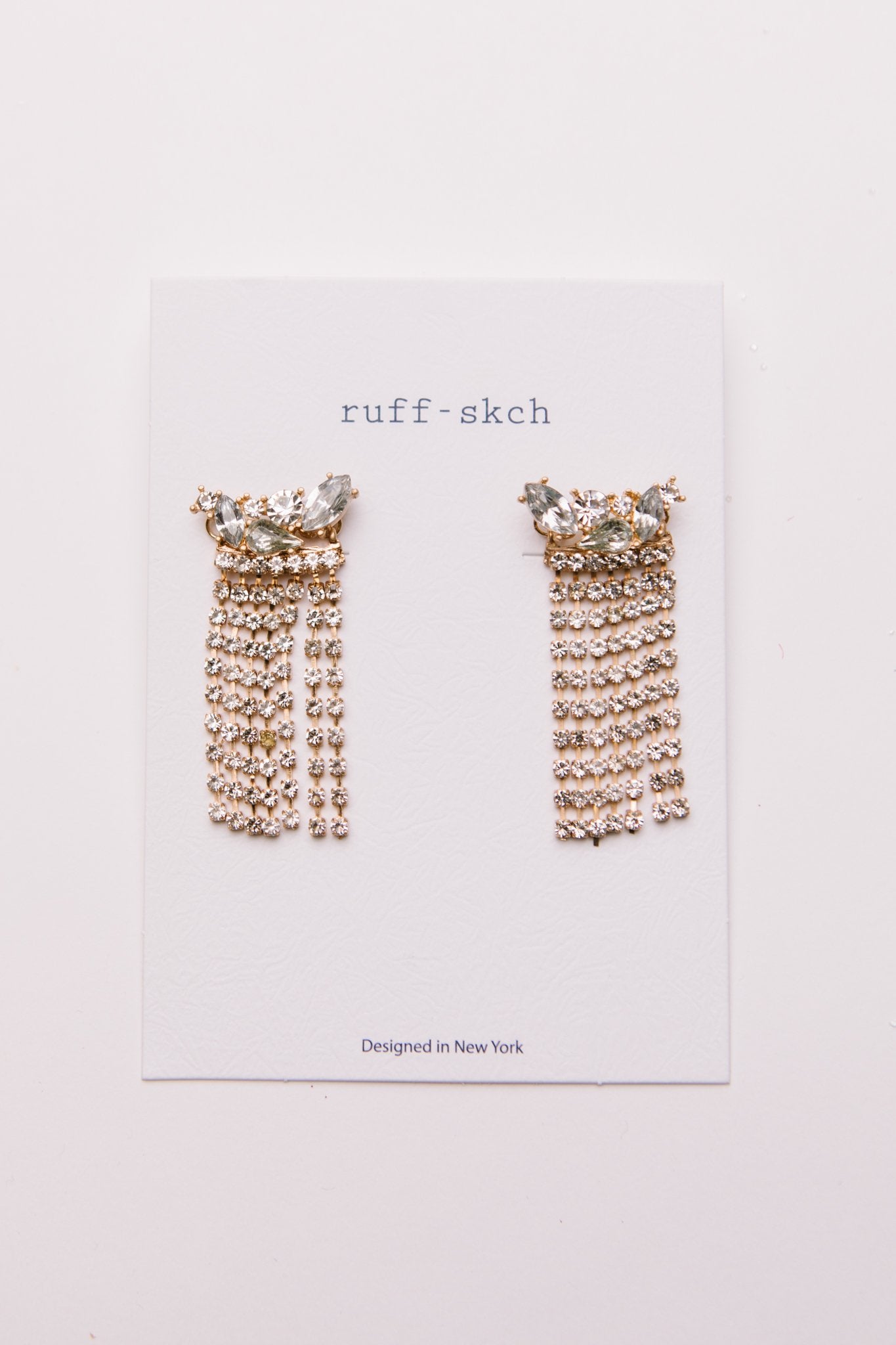 Rhinestone Fringe Earrings