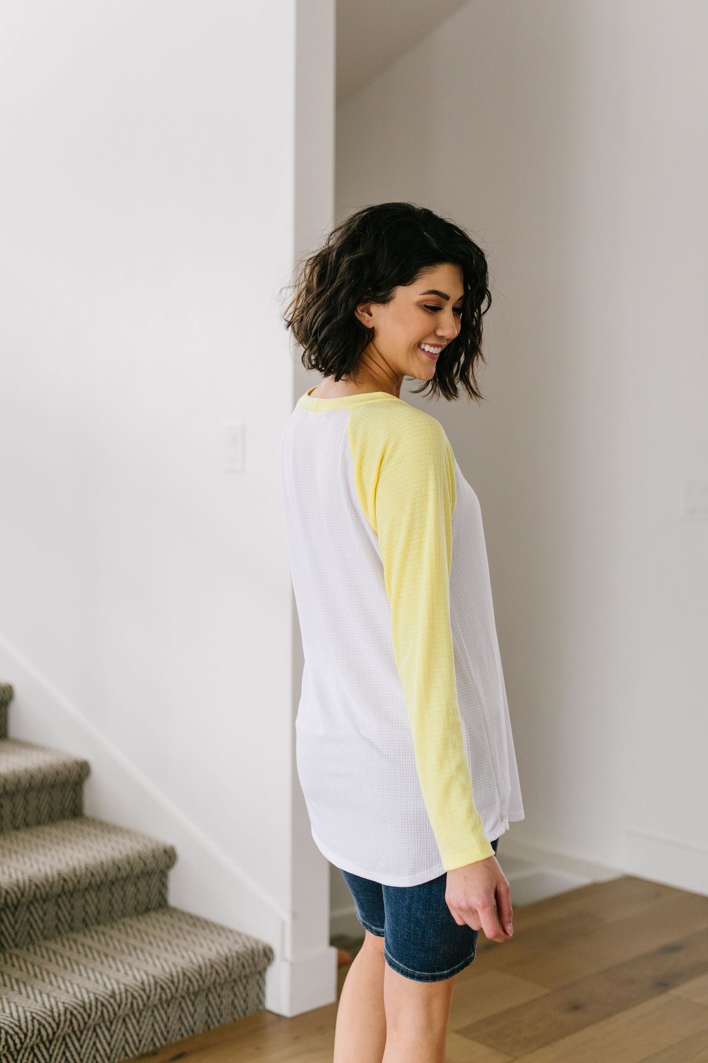 Team Spring Raglan Top In Lemon