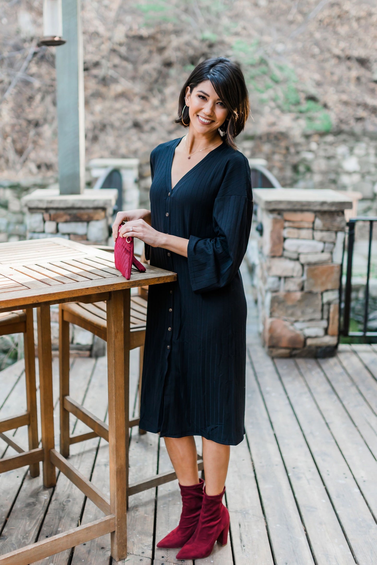 Velvet Chevron Crossbody Clutch In Fuchsia